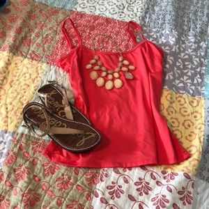Coral knit cami